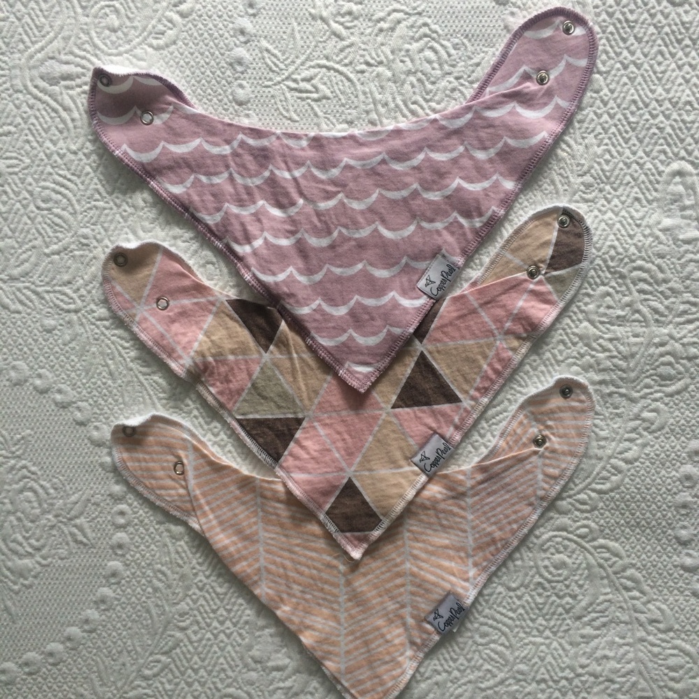 Copper Pearl Bandana Bibs Set of 3